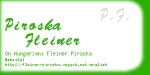 piroska fleiner business card